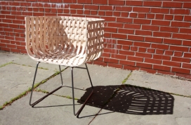 Wattle枝条竹篾椅子