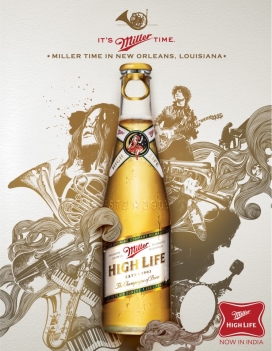 Miller Genuine Draft啤酒平面广告