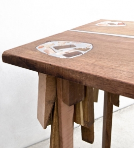 Pepe Heykoop复古木材家具作品-桌子&椅子