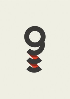 Fold type (arabic)折叠式字母数字设计-埃及开罗Mohamed Gaber设计师作品