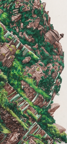 倾城-Tilt City colored pencil-中国北京na zhao插画师作品