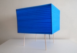 画家DIY的蓝色磁带四角桌方灯-ScotchBlue Painter作品