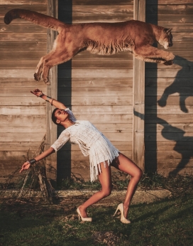 当女人遭遇动物-加拿大Jarrad Kevin摄影师作品