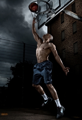 Basketball黑人篮球运动员扣篮-德国克雷菲尔德Jan Hinkel摄影师作品