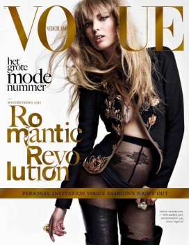岩石黑色-Vogue杂志时尚荷兰2012年9月封面