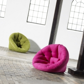 鸟巢日式圆形软沙发-丹麦哥本哈根Anders Backe家居设计师作品