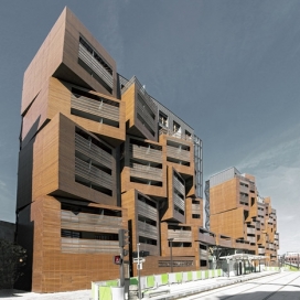 巴黎立体方块交叉大挪移Basket学生公寓，类似堆栈的木筐-斯洛文尼亚OFIS建筑机构作品
