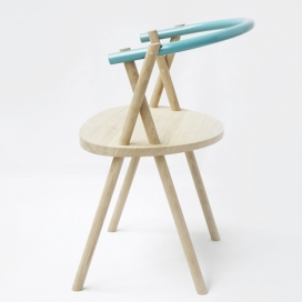 纵横交错的椅子腿Stuck Chair木椅设计-荷兰Oato设计师作品