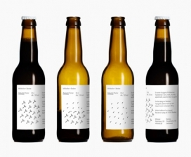 瑞典设计-丹麦啤酒厂Mikkeller啤酒系列产品包装，从夏到秋的可视化过渡符号，摇身一变从蒲公英的种子到雨