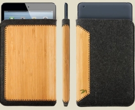 迷你iPad平板电脑机外套-天然竹胶合板和优质的德国羊毛
