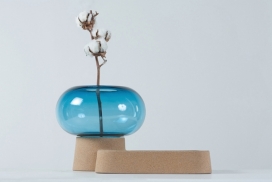 法国巴黎Guillaume Delvigne设计师作品-蓝色花瓶缸