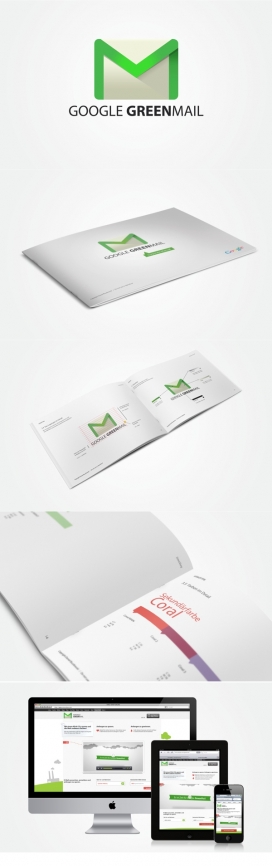 谷歌Google GreenMail宣传册品牌设计-德国汉堡Daniel Buczkowski品牌平面设计师作品