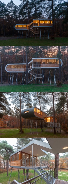 树屋-来自德国baumraum建筑师的作品，设计目的是想改善地球的未来