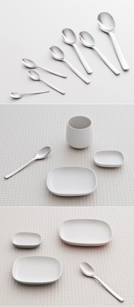 白色陶瓷西餐具-Ronan and Erwan设计师作品