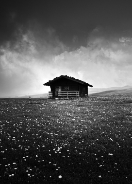 Seiser Alm自然风景黑白写照-奥地利维也纳David Mascha自然地理摄影插画艺术家作品