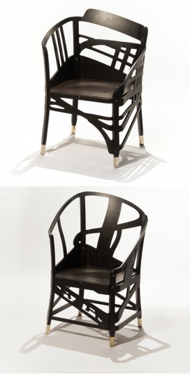 扭曲和不平衡椅子，2013巴黎家居装饰博览会展览-法国巴黎Ibride家居工业设计师作品