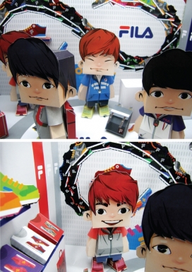 3D剪纸玩具艺术-韩国首尔1000DAY手工创作工作室作品-FILA : INFINITE TOY