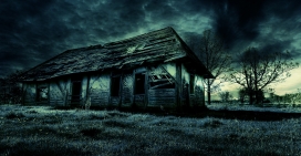 黑暗“沧桑”感十足的旧房子