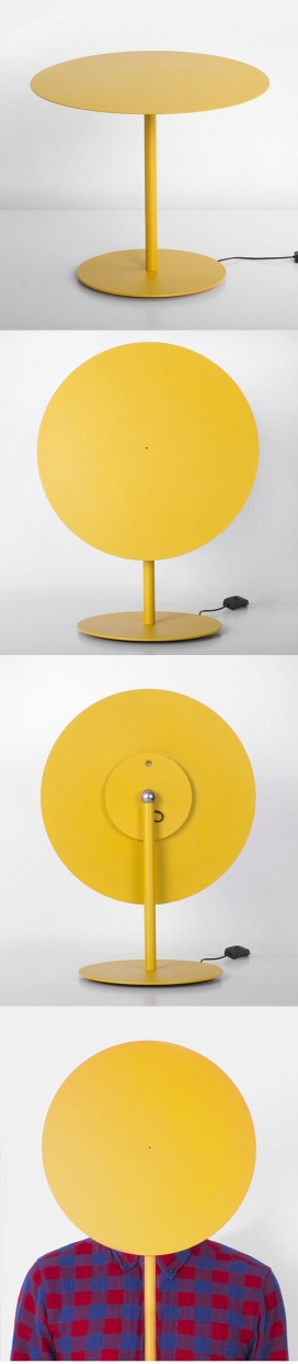 黄色圆形台灯-乌克兰Vasiliy Butenko家居设计师作品