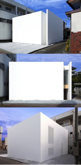 House T乳白色正方体房屋建筑-Tsukano建筑师作品