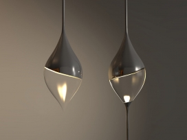 悬滴吊灯-比利时Joeri Claeys照明设计师作品-灵感来自洞穴冰柱形矿物质钟乳石滴水的启发