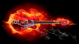火焰吉他壁纸