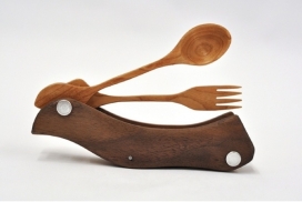 木质折叠刀叉勺