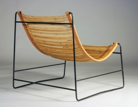 关节竹躺摇椅-灵感来自于传统的形式和材料