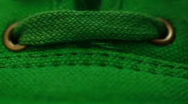 绿色运动鞋带