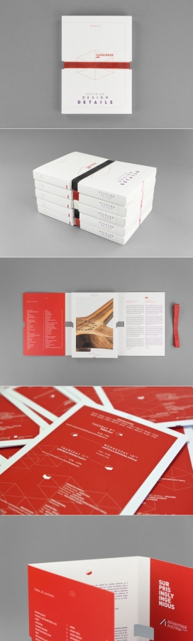 国际米兰家具展-红白宣传册设计细节