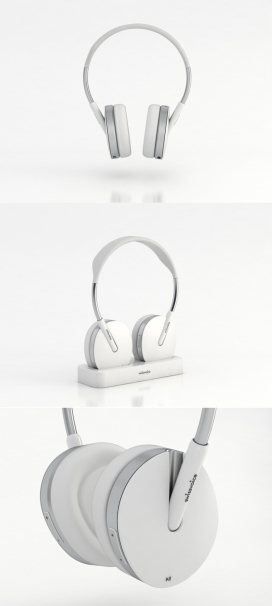 Bluetooth headphones时尚珍珠白头戴式耳机