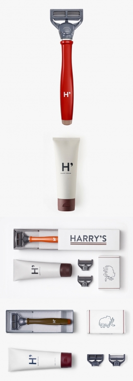 Harry's Truman男士的装备-剃须刀与洗面奶包装设计