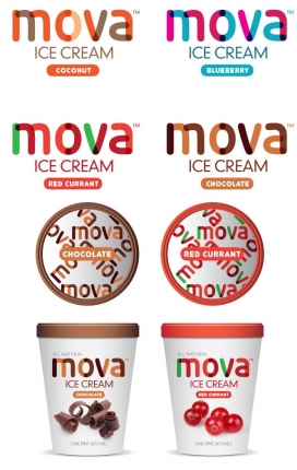 明亮的味道-Mova Cream冰淇淋包装设计