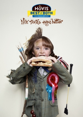 Hovis Best of Both儿童汉堡包面包食品平面广告