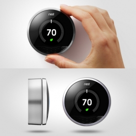 Nest-温控器按钮设计-可以自由自动调节温度，节约能源同时，还让你感到舒服