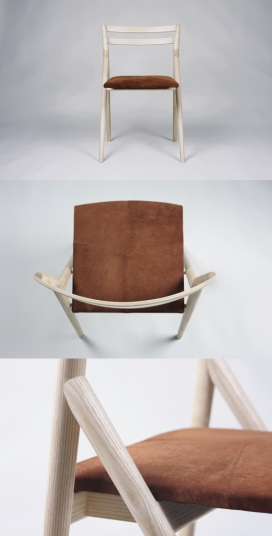 Dining No. 5餐椅设计-现代舒适的悬臂式软垫座椅