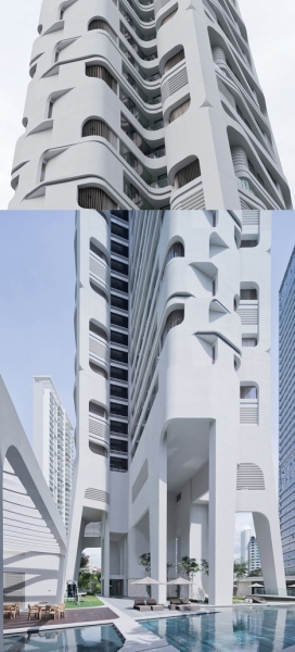 新加坡阿德莫尔弧形边缘摩天大楼公寓