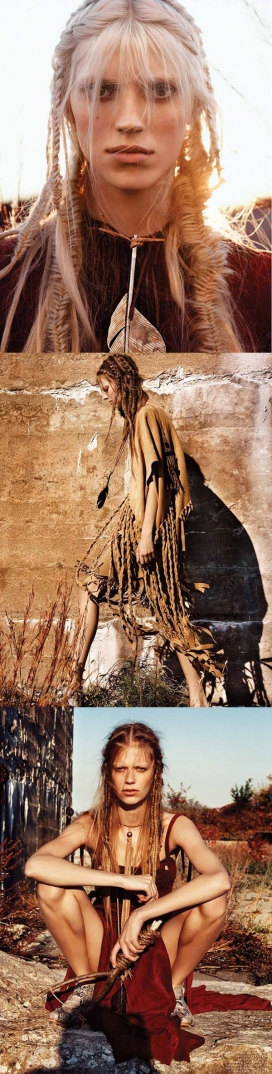 新西部-美式妇女民族西部风格-柔软的麂皮，皮革，羽毛元素