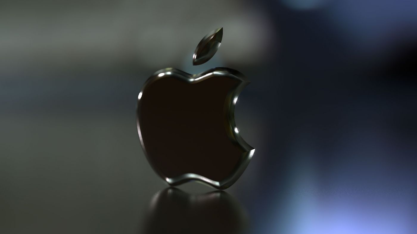 苹果手机logo黑底图片