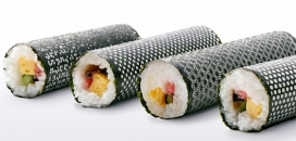 激光切割的海苔寿司料理-复杂和详细的图案