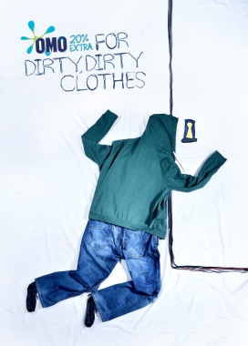 Dirty Clothes脏衣服-奥妙(OMO)洗衣粉平面广告