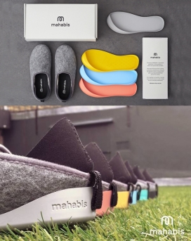 Mahabis-3D打印拖鞋设计-可拆卸的外底