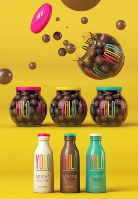 嬉戏的乐趣-YOLO糖果包装-丰富的五颜六色纹理来诠释品牌本质