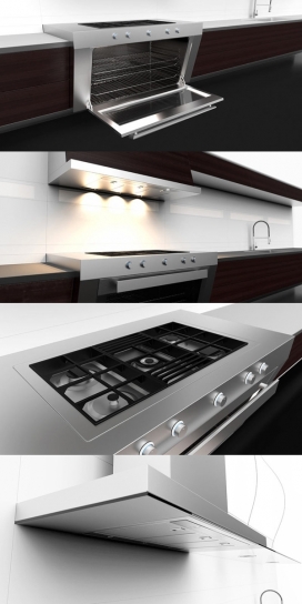 一个新概念船舶厨房-简约的线条来自欧洲高端厨房的设计标准