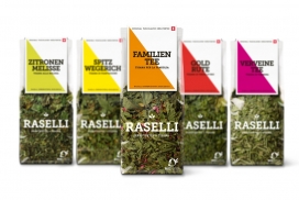 https://www.2008php.com/Raselli Organic有机茶包装设计-透明塑料膜展示了茶的叶子和花，带有情感色彩编码设备识别，突出了自然性和高质量