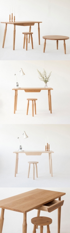 一个全新系列的家具-家具设计灵感来自现代主义，在即将举行的伦敦设计节展出，简洁的线条和简单的形式构成的集合影响，整体组合是干净，现代的，由橡木制成，提供一个温暖的感觉，可以在任何环境下使用