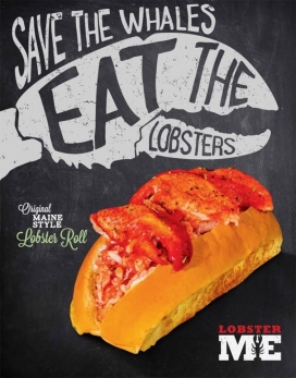 吃龙虾拯救鲸鱼-Lobster ME平面广告