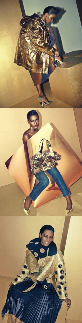 凯纽曼-Elle法国-闪耀的金属面料和图案的配件