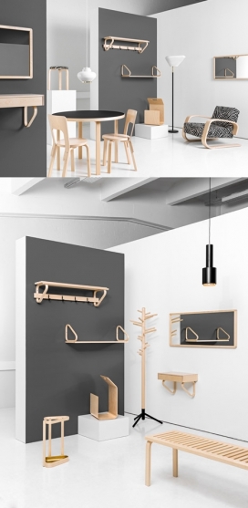 芬兰Artek品牌桦木家具-荷兰Alvar Aalto设计师作品