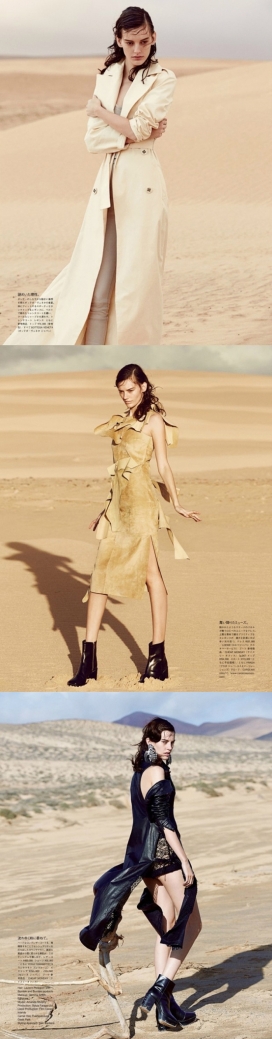 阿曼达・墨菲-“节日的沙漠”-VOGUE日本2015年6月-优雅奢华的时尚服装